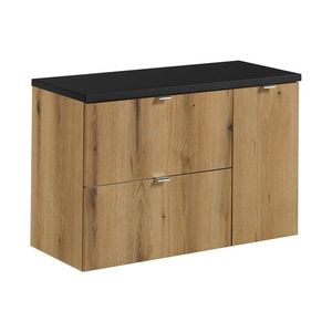 Závesná skrinka pod umývadlo Nova Oak 90 cm čierna/dub coast evoke vyobraziť