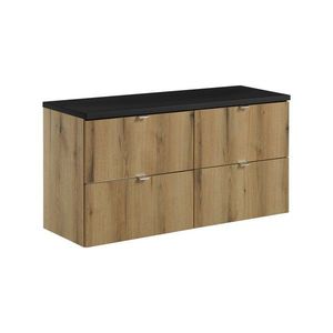 Závesná skrinka pod umývadlo Nova Oak s doskou 120 cm dub evokujúci/čierna vyobraziť