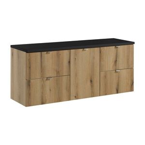Závesná umývadlová skrinka Nova Oak s doskou 140 cm dub evoke vyobraziť