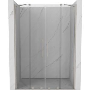 MEXEN/S - Velar Duo posuvné sprchové dvere 140, transparent, nikel kartáčovaný 871-140-000-02-97 vyobraziť