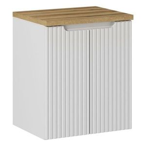 Závesná skrinka pod umývadlo Nova White II s doskou 50 cm biela/dub evoke vyobraziť