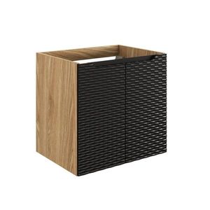 Závesná skrinka pod umývadlo Ocean 60 cm 2D dub olejovaný/čierna vyobraziť