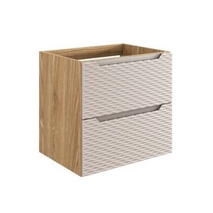 Závesná skrinka pod umývadlo Ocean 60 cm dub olejovaný/béžová vyobraziť