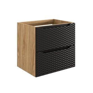 Závesná skrinka pod umývadlo Ocean 60 cm dub olejovaný/čierna vyobraziť