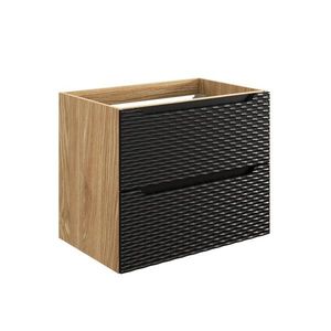 Závesná skrinka pod umývadlo Ocean 70 cm dub olejovaný/čierna vyobraziť