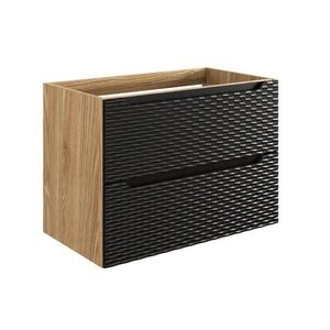 Závesná skrinka pod umývadlo Ocean 80 cm dub olejovaný/čierna vyobraziť