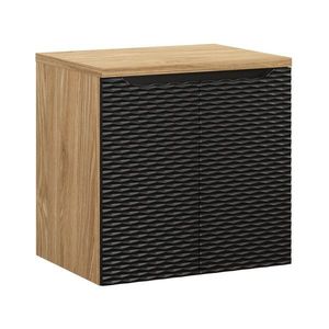 Závesná skrinka pod umývadlo Ocean I s doskou 60 cm čierna/dub olejovaný vyobraziť