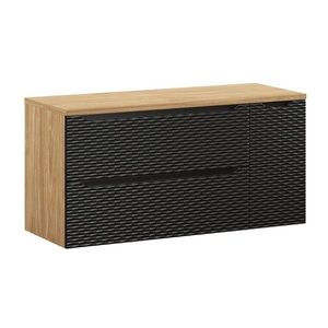 Závesná kúpeľňová skrinka Ocean 35 cm dub olejovaný/čierna vyobraziť