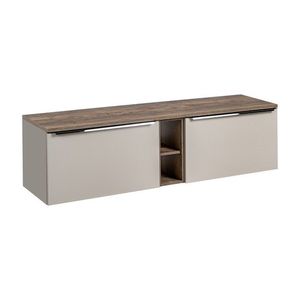 Závesná skrinka pod umývadlo SantaFe s doskou 180 cm taupe/dub santa fe vintage vyobraziť