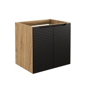 Závesná umývadlová skrinka Luxor Black 82-60-2D čierna/dub olejovaný vyobraziť
