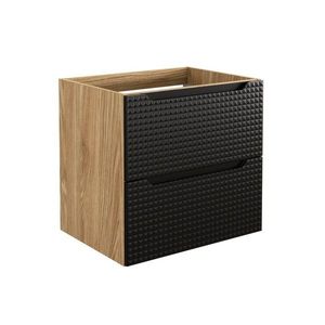 Závesná skrinka pod umývadlo Luxor Black 82-60-2S čierna/dub olejovaný vyobraziť