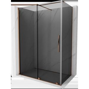 MEXEN/S - Velár sprchovací kút, posuvné dvere 160 x 90, grafit, ružové zlato 871-160-090-41-60 vyobraziť