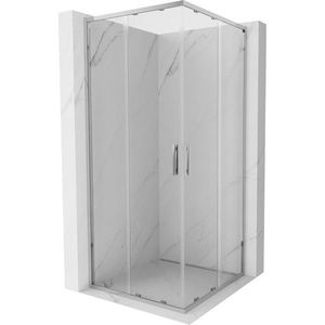 MEXEN/S - Exo štvorcový posuvný sprchovací kút 90 x 90, transparent, chróm 8111-090-090-01-00 vyobraziť