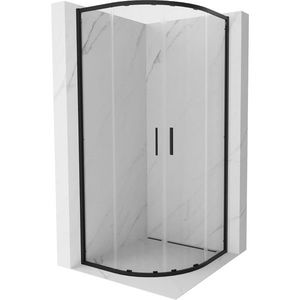 MEXEN/S - Exo štvrťkruhový posuvný sprchovací kút 100 x 100, transparent, čierna 8132-100-100-70-00 vyobraziť