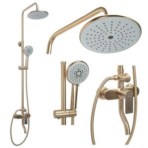 REA REA - Sprchový set s batériou 150mm VERSO kartáčované zlato REA-P9146 vyobraziť