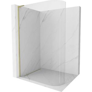MEXEN/S - KiotoL Sprchová zástena WALK-IN Walk-in 120 x 200, transparent, zlatá kartáčovaná 800-120-103-55-06 vyobraziť
