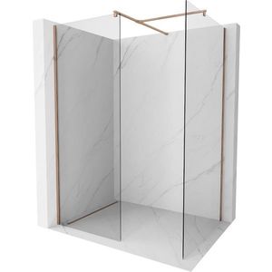 MEXEN/S - Kyoto Sprchová zástena WALK-IN 125 x 90, transparent, ružové zlato 800-125-202-60-00-090 vyobraziť