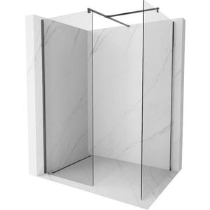 MEXEN/S - Kyoto Sprchová zástena WALK-IN 80 x 80, transparent, grafit kartáčovaná 800-080-202-66-00-080 vyobraziť