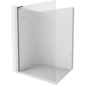 MEXEN/S - Kioto L Sprchová zástena WALK-IN 80 x 200, prúžky, grafit metal 800-080-103-95-09 vyobraziť