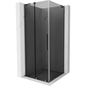 MEXEN/S - Velar L sprchovací kút, posuvné dvere 120 x 120, grafit, grafit metal 871-120-120-43-95 vyobraziť
