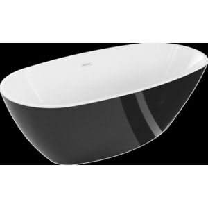 MEXEN/S - Eris voľne stojaca vaňa 180 x 95, biela/čierna, sifón a prepad biela 53441809575-20 vyobraziť