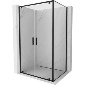 MEXEN/S - Exo sprchovací kút dvere krídlové 100 x 75, transparent, čierna 8182-100-075-70-00 vyobraziť