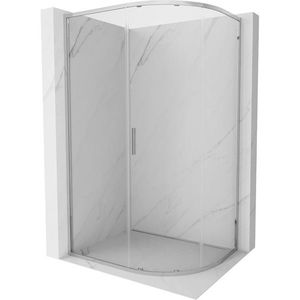 MEXEN/S - Exo štvrťkruhový asymetrický posuvný sprchovací kút 100 x 80, transparent, chróm 8131-100-080-01-00 vyobraziť