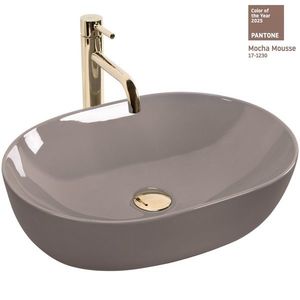 REA - Umývadlo na dosku Lisa Beige Shiny REA-U6380 vyobraziť