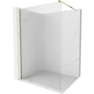 MEXEN/S - Kioto Sprchová zástena WALK-IN 120 x 200, prúžky 8 mm, zlatá 800-120-101-50-09 vyobraziť