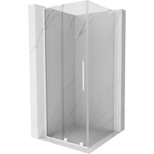 MEXEN/S - Velar L sprchovací kút, posuvné dvere 90 x 90, transparent, biela 871-090-090-03-20 vyobraziť