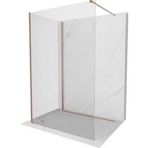 MEXEN/S - Kioto Sprchová zástena WALK-IN 100 x 100, transparent, meď kartáčovaná 800-100-212-65-00-100 vyobraziť
