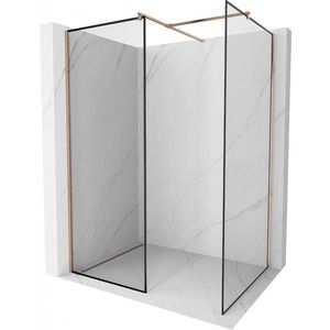 MEXEN/S - Kioto Sprchová zástena Walk-in 100 x 90, čierny vzor, meď kartáčovaná 800-100-202-65-70-090 vyobraziť