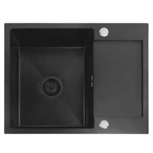 REA - Oceľový drez Paul Black ZLE-06011 vyobraziť