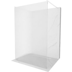 MEXEN/S - Kioto Sprchová zástena WALK-IN voľne stojaca 110 x 200, prúžky 8 mm, biela 800-110-002-20-09 vyobraziť