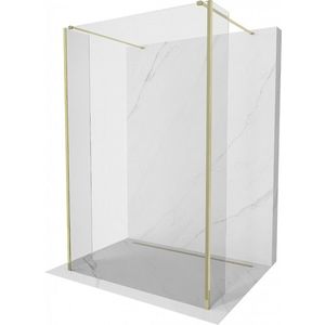 MEXEN/S - Kioto Sprchová zástena WALK-IN voľne stojaca 120 x 30 x 30, transparent, zlatá 800-120-030-222-50-00-030 vyobraziť