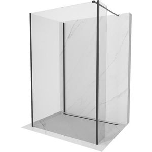 MEXEN/S - Kioto Sprchová zástena WALK-IN 110 x 80 x 30, transparent, čierna 800-110-080-221-70-00-030 vyobraziť