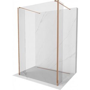 MEXEN/S - Kyoto Sprchová zástena WALK-IN voľne stojaca 100 x 30 x 30, transparent, ružové zlato 800-100-030-222-60-00-030 vyobraziť