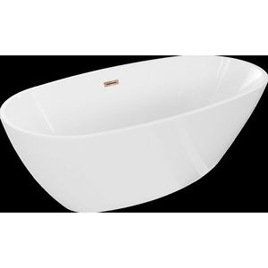 MEXEN/S - Eris voľne stojaca vaňa 180 x 95, biela, sifón a prepad ružové zlato 53441809500-60 vyobraziť