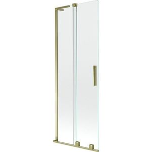 MEXEN/S - Velar L dvojkrídlová posuvná vaňová zástena 75 x 150, transparent, zlatá 896-075-003-01-50 vyobraziť