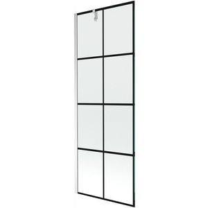 MEXEN/S - Next vaňová zástena FIX 70 x 150, čierna dekor, chróm 895-070-000-00-77-01 vyobraziť