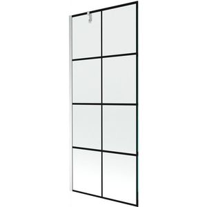 MEXEN/S - Next vaňová zástena FIX 80x150, čierny dekor, chróm 895-080-000-00-77-01 vyobraziť