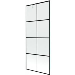 MEXEN/S - Next vaňová zástena FIX 80x150, čierny dekor, biela 895-080-000-00-77-20 vyobraziť