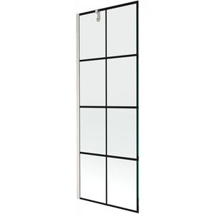 MEXEN/S - Next vaňová zástena FIX 70 x 150, čierna vzor, nikel kartáčovaná 895-070-000-00-77-97 vyobraziť