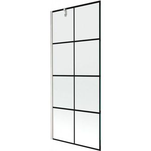 MEXEN/S - Next vaňová zástena FIX 80 x 150, čierna vzor, nikel kartáčovaná 895-080-000-00-77-97 vyobraziť