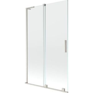MEXEN/S - Velar L dvojkrídlová posuvná vaňová zástena 110 x 150, transparent, nikel kartáčovaný 896-110-003-01-97 vyobraziť
