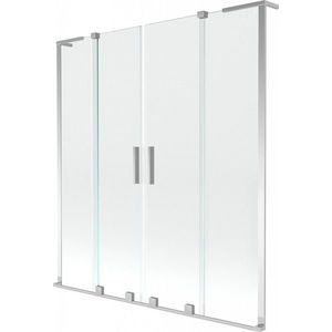 MEXEN/S - Velar L Duo dvojkrídlová posuvná vaňová zástena 150 x 150, transparent, chróm 896-150-003-02-01 vyobraziť