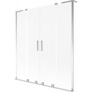 MEXEN/S - Velar L Duo dvojkrídlová posuvná vaňová zástena 150 x 150, dekor, chróm 896-150-003-32-01 vyobraziť