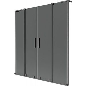 MEXEN/S - Velar L Duo dvojkrídlová posuvná vaňová zástena 150 x 150, grafit, grafit kartáčovaná 896-150-003-42-66 vyobraziť