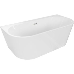 MEXEN/S - Oval+ voľne stojaca vaňa przyścienna 170 x 80, biela, sifón a prepad nikel kartáčovaná 52681708000-97 vyobraziť