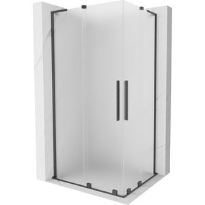 MEXEN/S - Velar L Duo sprchovací kút, posuvné dvere 90 x 80, dekor, gun gray kartáčovaná 871-090-080-02-33-66 vyobraziť